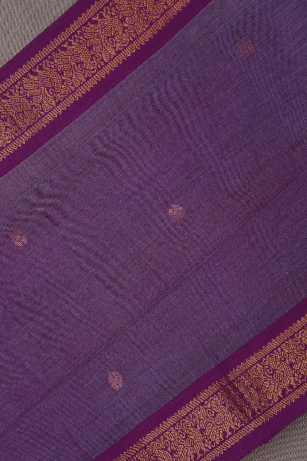 Image of Mangalgiri Silk Purple Saree