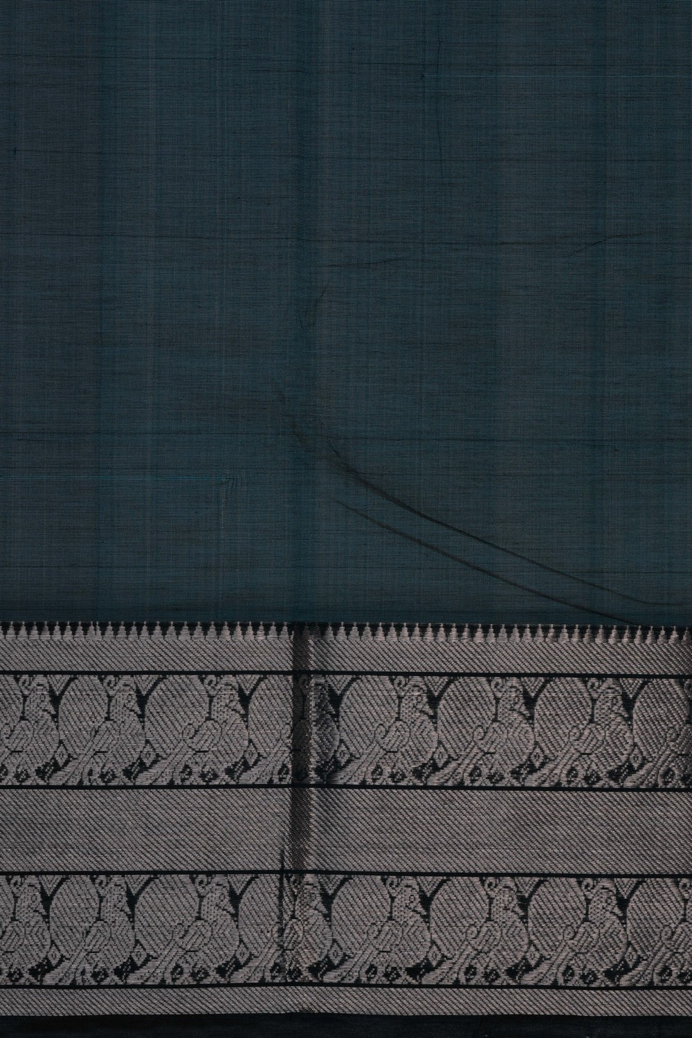 Mangalgiri Silk Peacock Green Saree