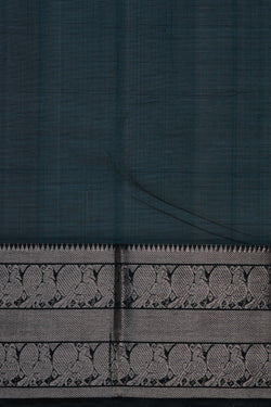 Image of Mangalgiri Silk Peacock Green Saree