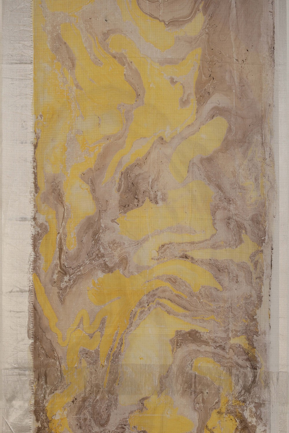 Image of Mangalgiri Silk Saree With Modern Art Print