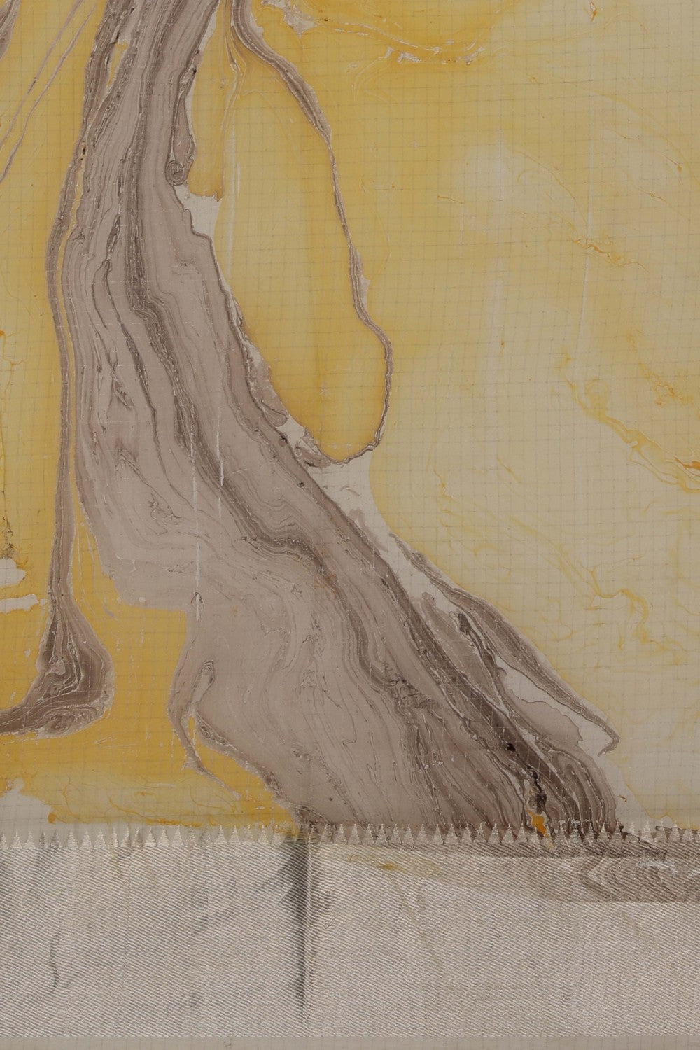 Image of Mangalgiri Silk Saree With Modern Art Print