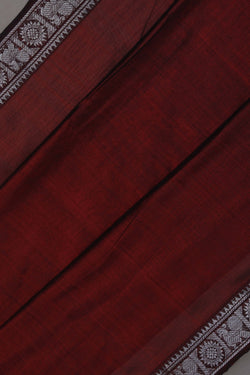 Image of Mangalgiri Silk Maroon Saree