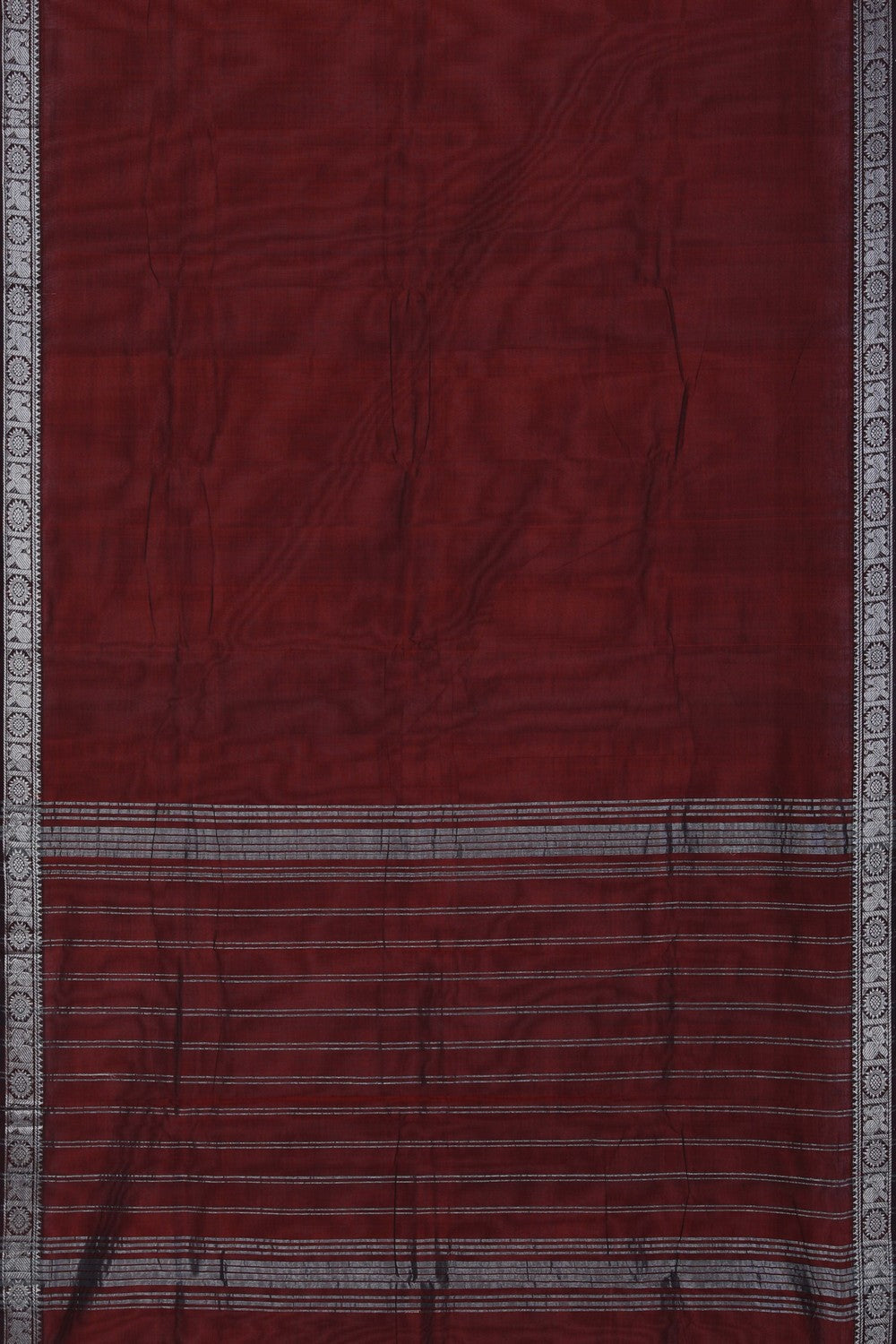 Mangalgiri Silk Maroon Saree