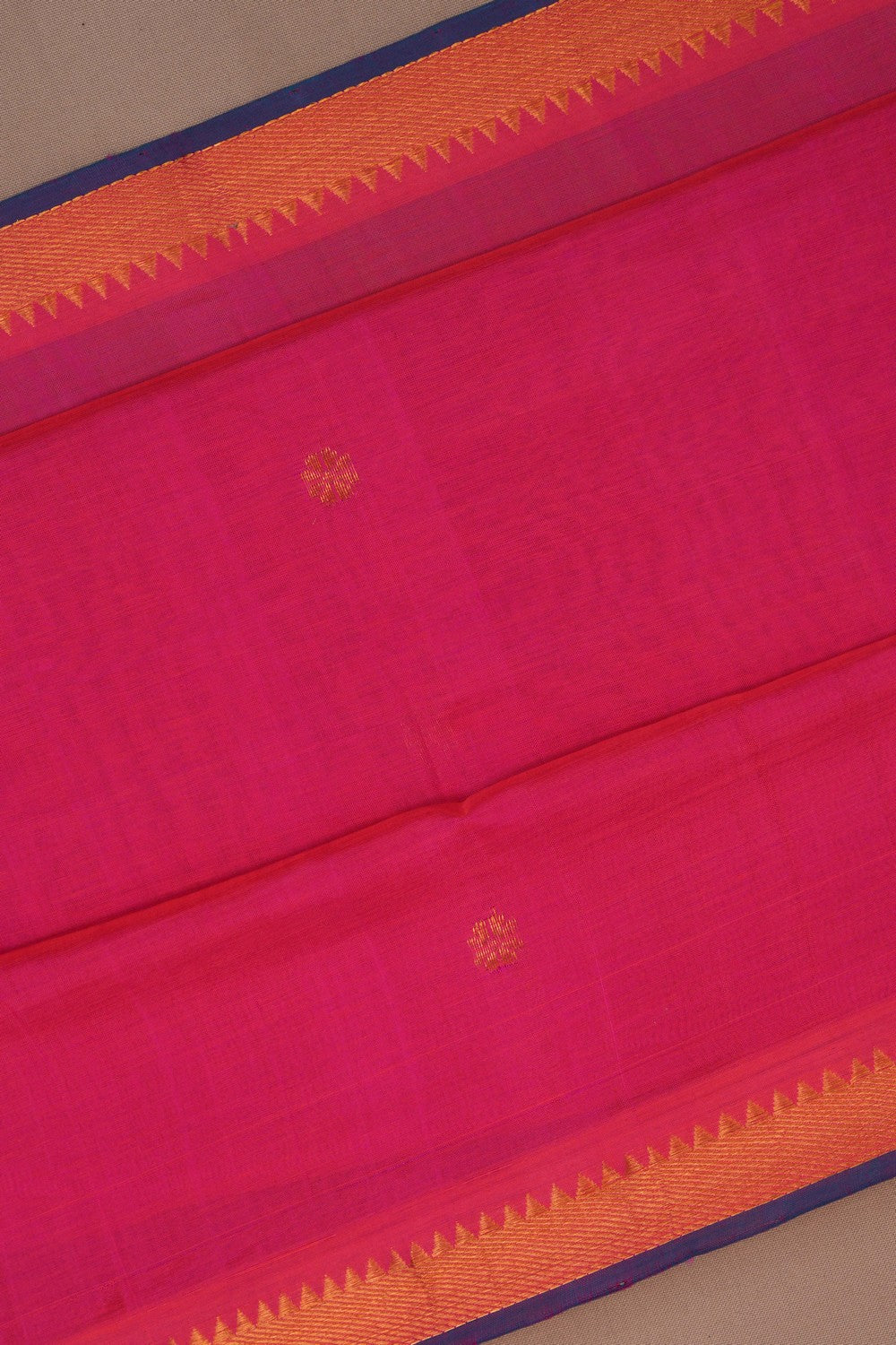 Image of Mangalgiri Silk Pink Saree