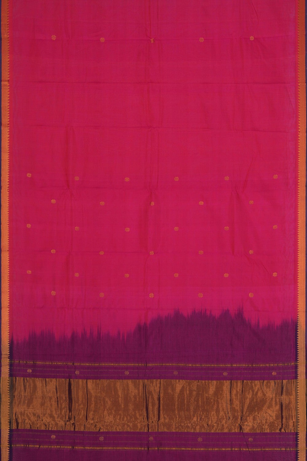 Image of Mangalgiri Silk Pink Saree