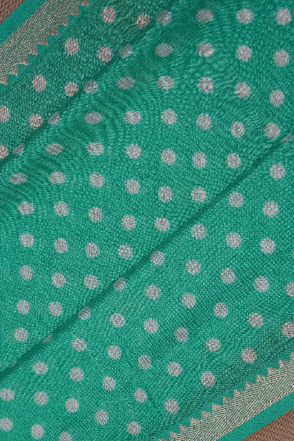 Image of Mangalgiri Silk Green Saree