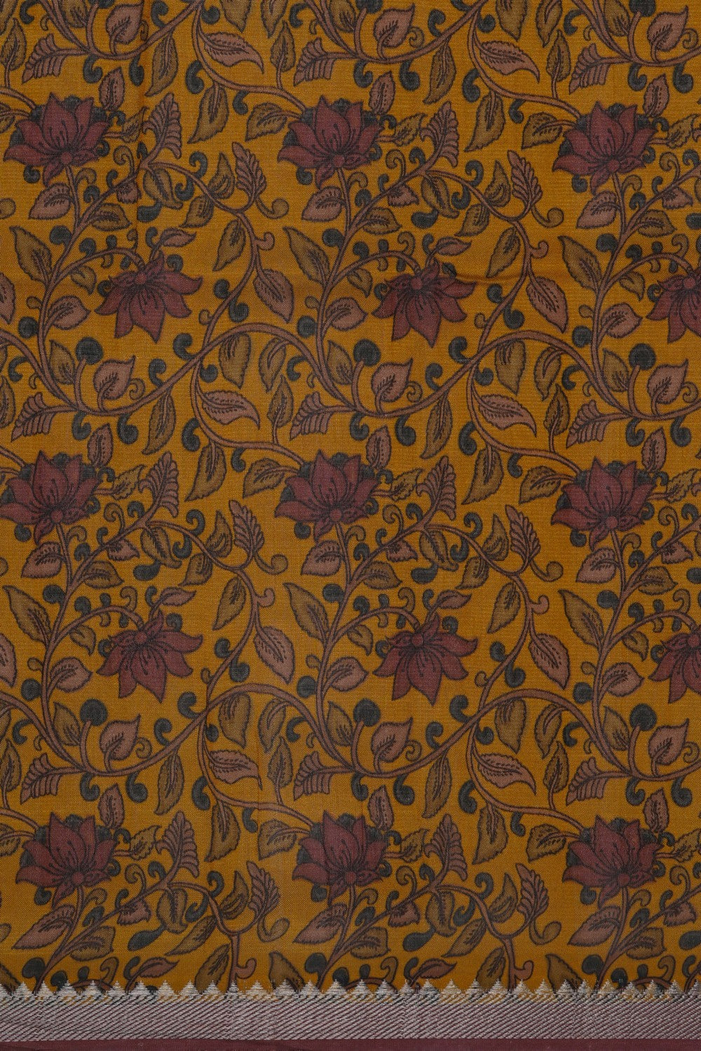 Image of Mangalgiri Silk Brown Saree