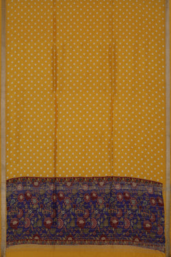 Image of Mangalgiri Silk Yellow Saree