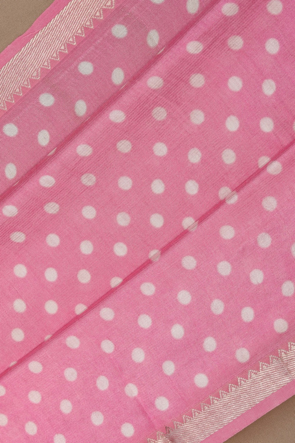 Image of Mangalgiri Silk Pink Saree