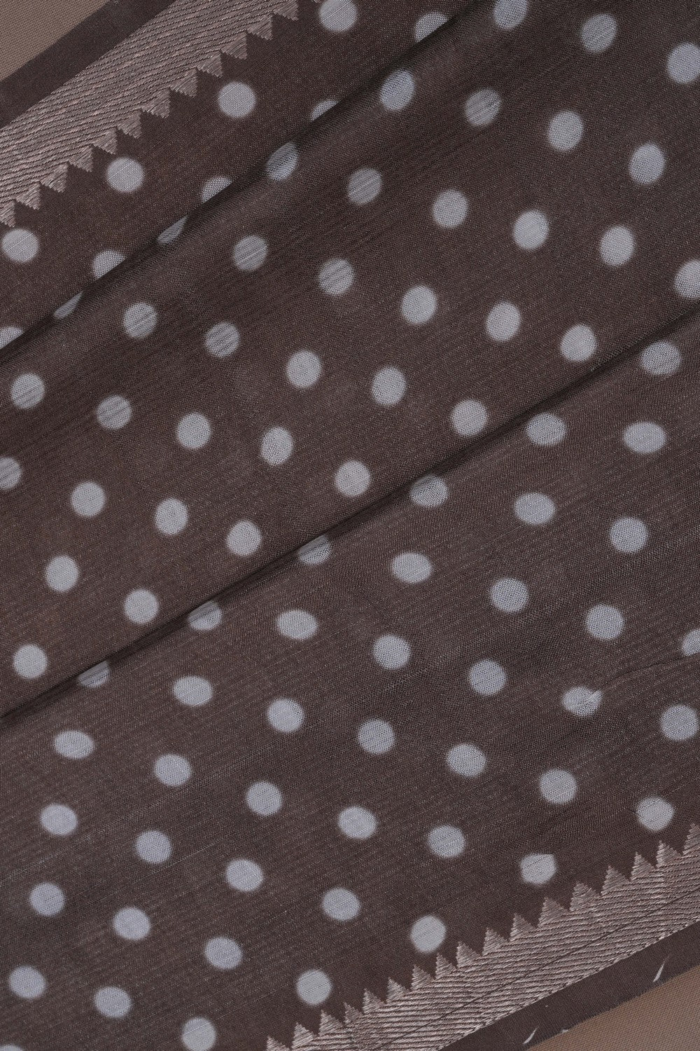 Image of Mangalgiri Silk Grey Saree