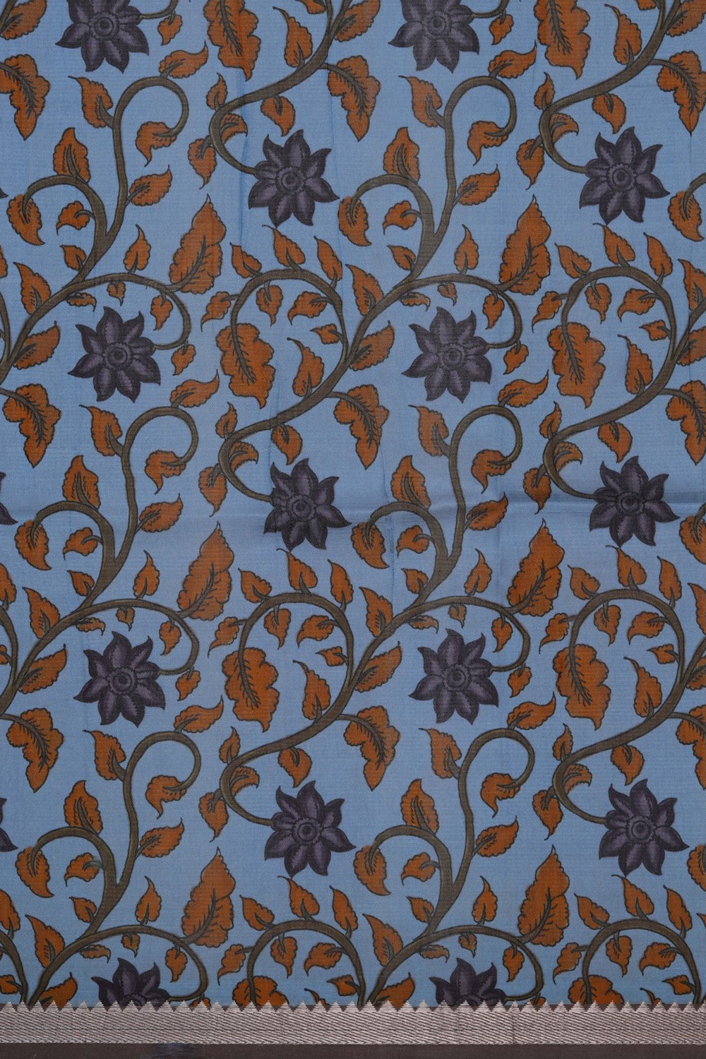 Image of Mangalgiri Silk Grey Saree