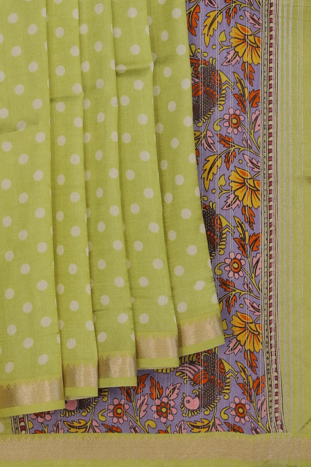 Image of Mangalgiri Silk Mint Green Saree
