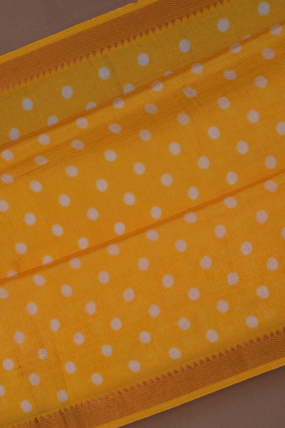 Image of Mangalgiri Silk Yellow Saree