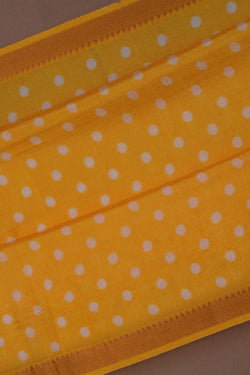 Image of Mangalgiri Silk Yellow Saree