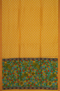 Image of Mangalgiri Silk Yellow Saree