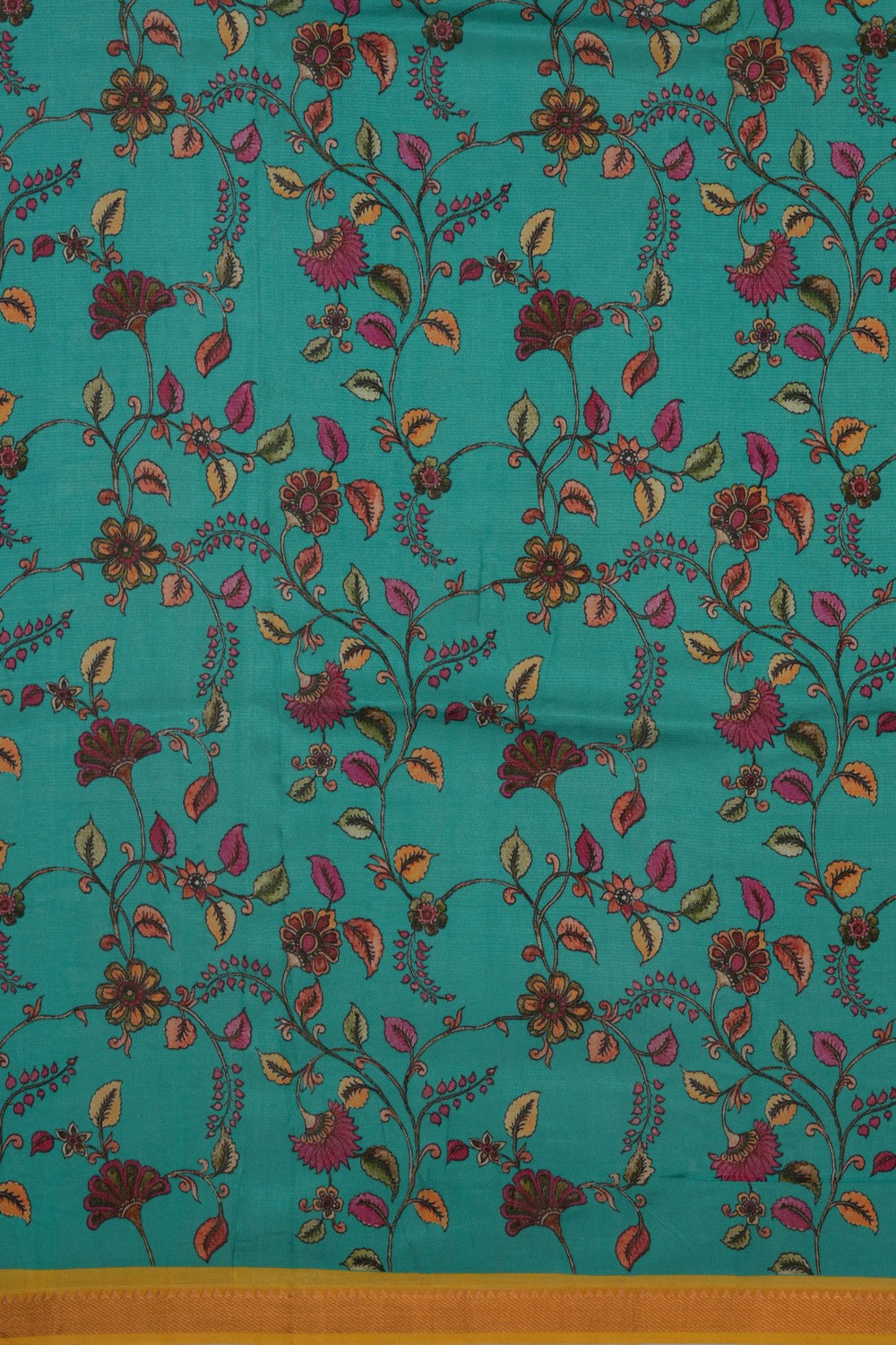 Image of Mangalgiri Silk Yellow Saree