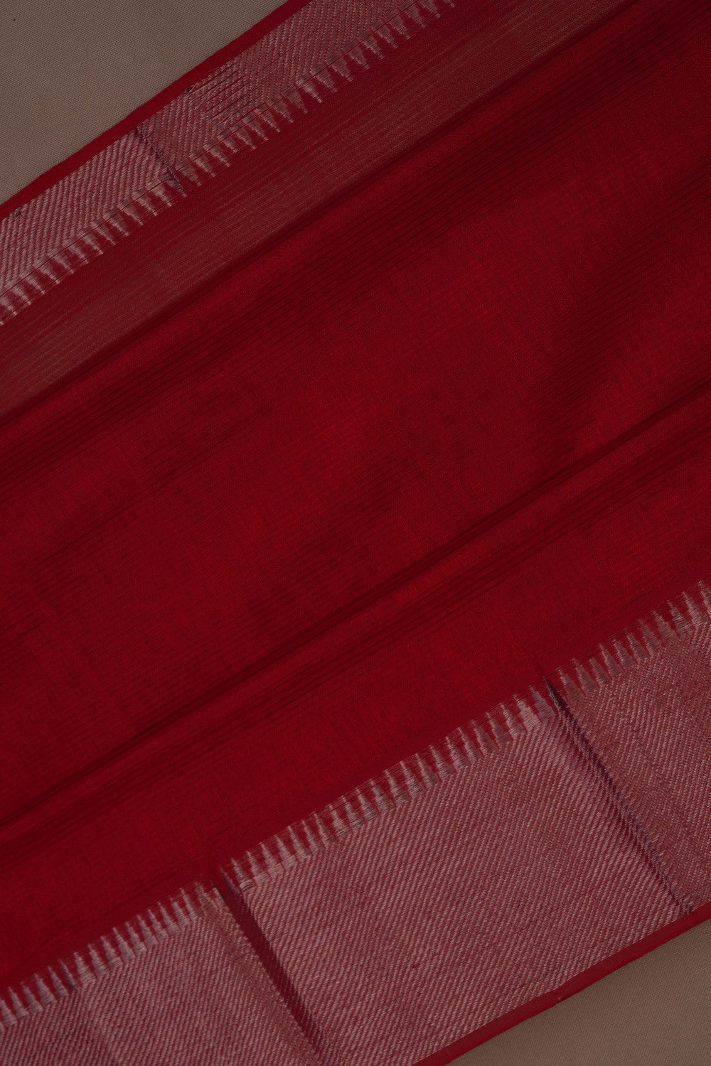 Image of Mangalgiri Silk Red Saree
