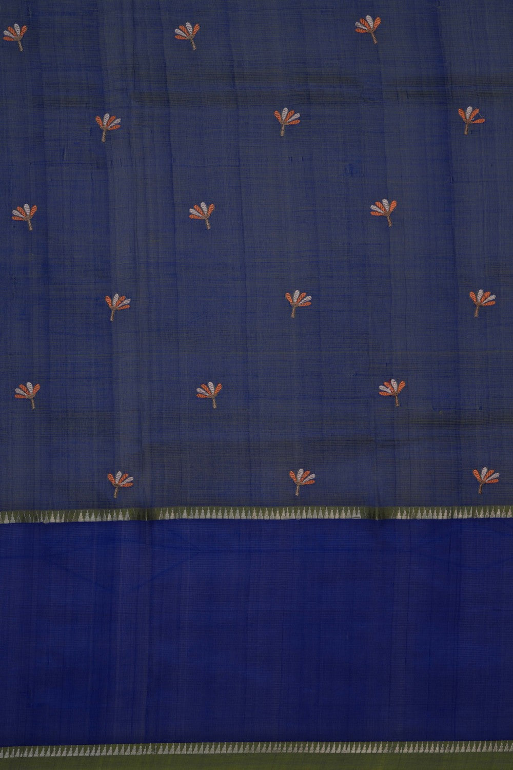 Image of Mangalgiri Silk Green Saree