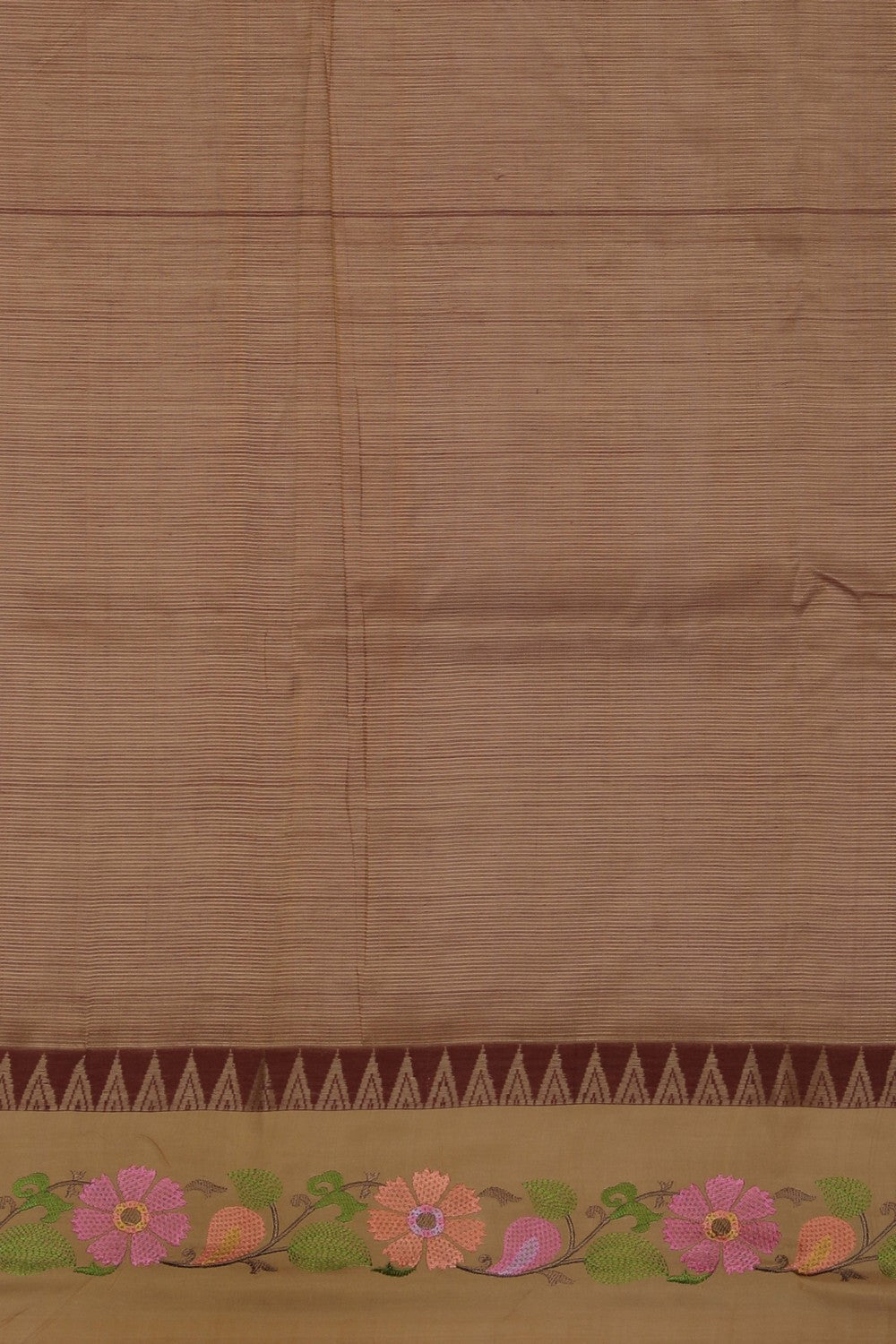 Mangalgiri Silk Maroon Saree
