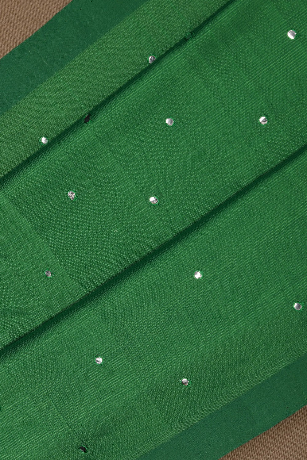 Image of Mangalgiri Silk Green Saree