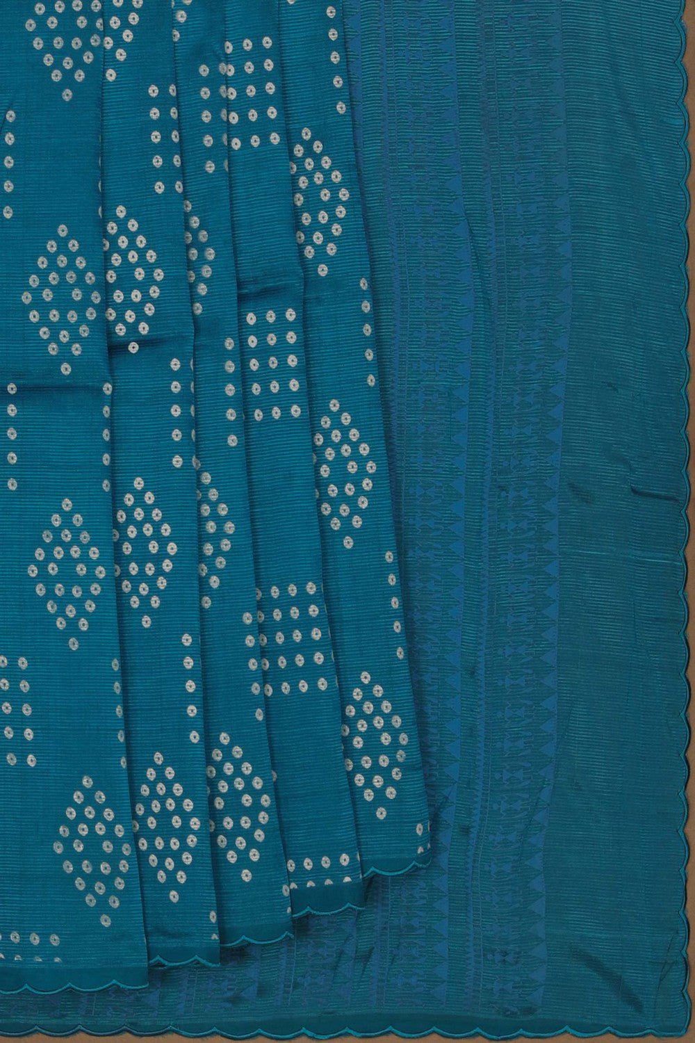Image of Mangalgiri Silk Blue Saree