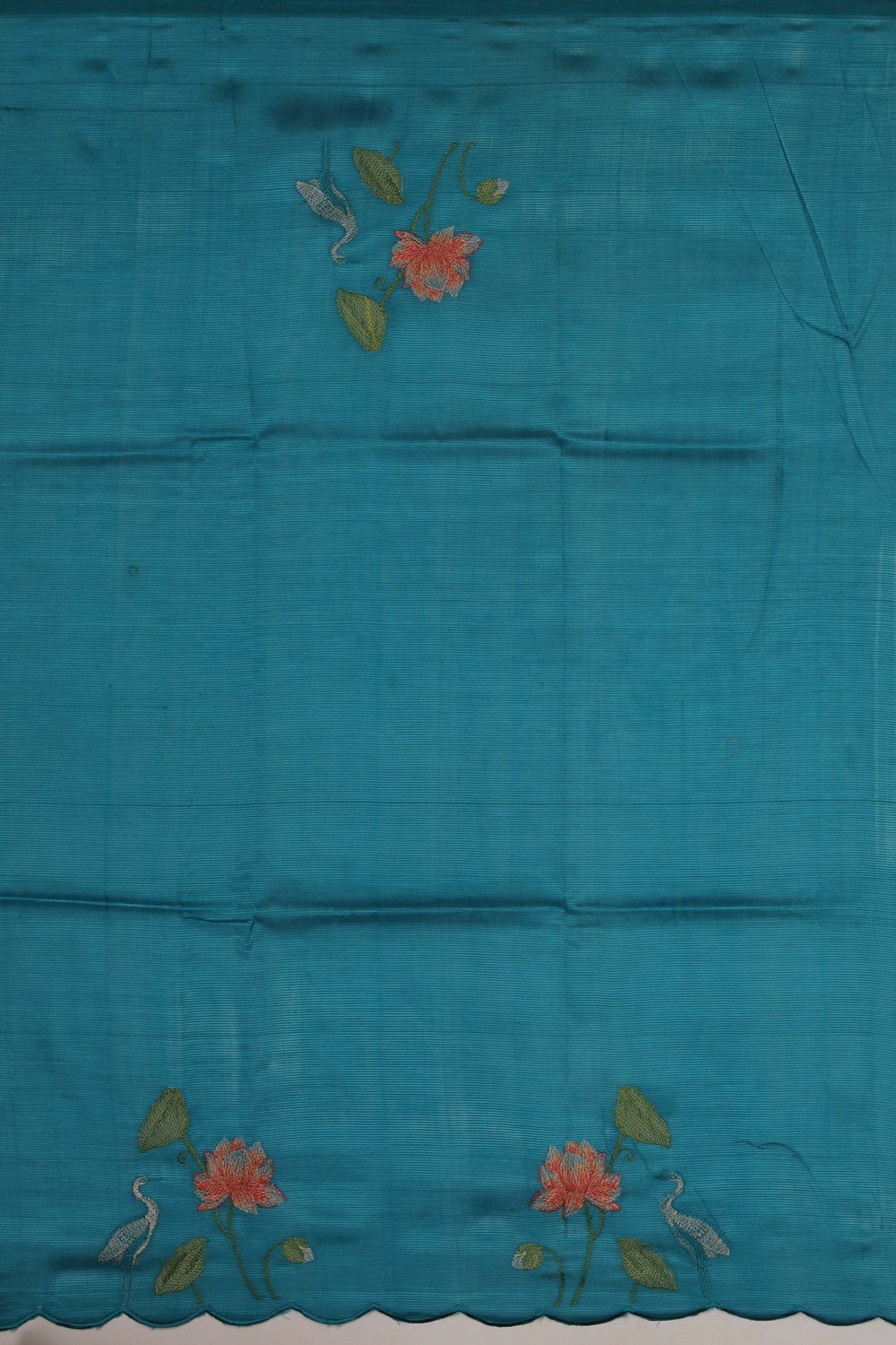 Image of Mangalgiri Silk Blue Saree