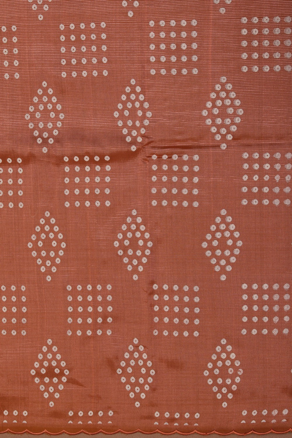 Mangalgiri Silk Peach Saree