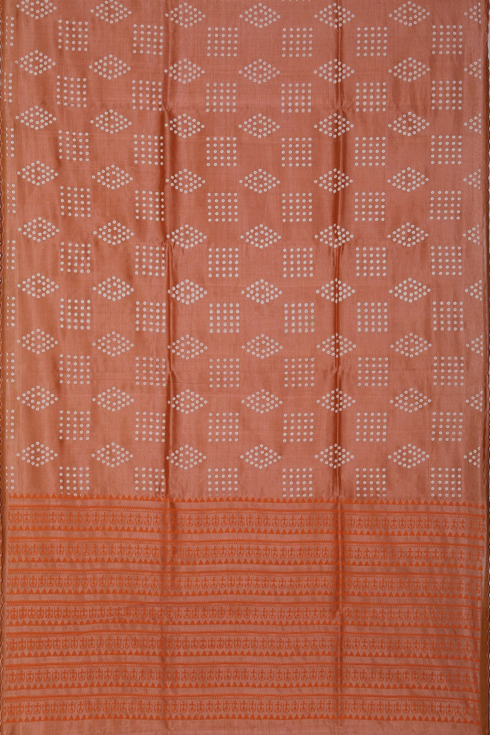 Image of Mangalgiri Silk Peach Saree