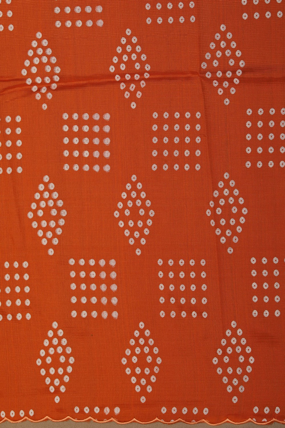 Mangalgiri Silk Orange Saree