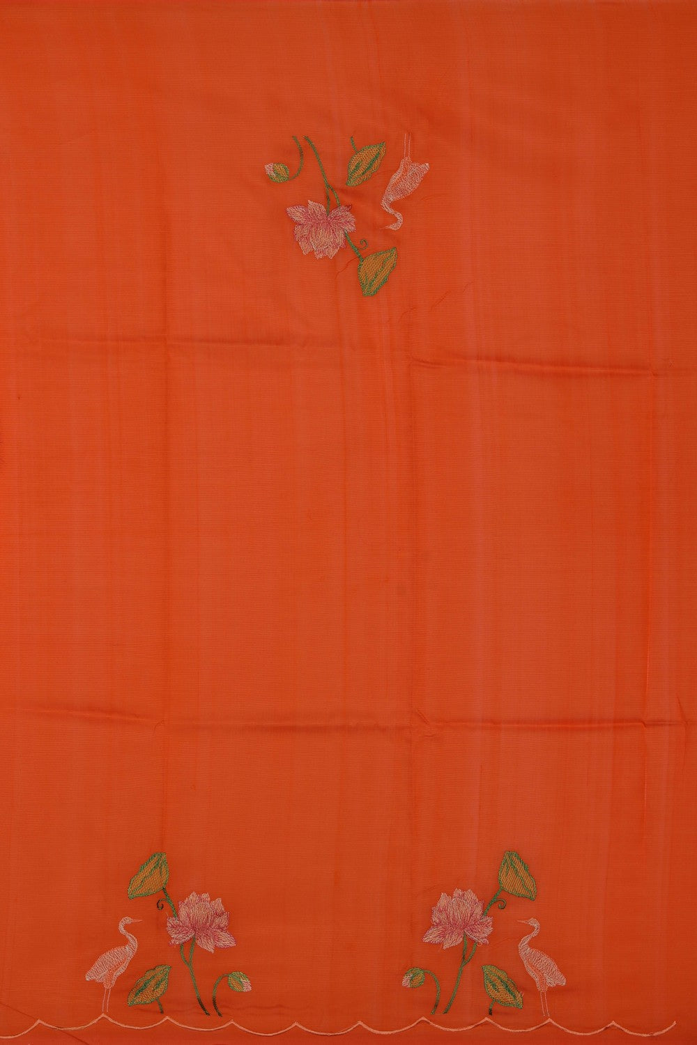 Mangalgiri Silk Orange Saree