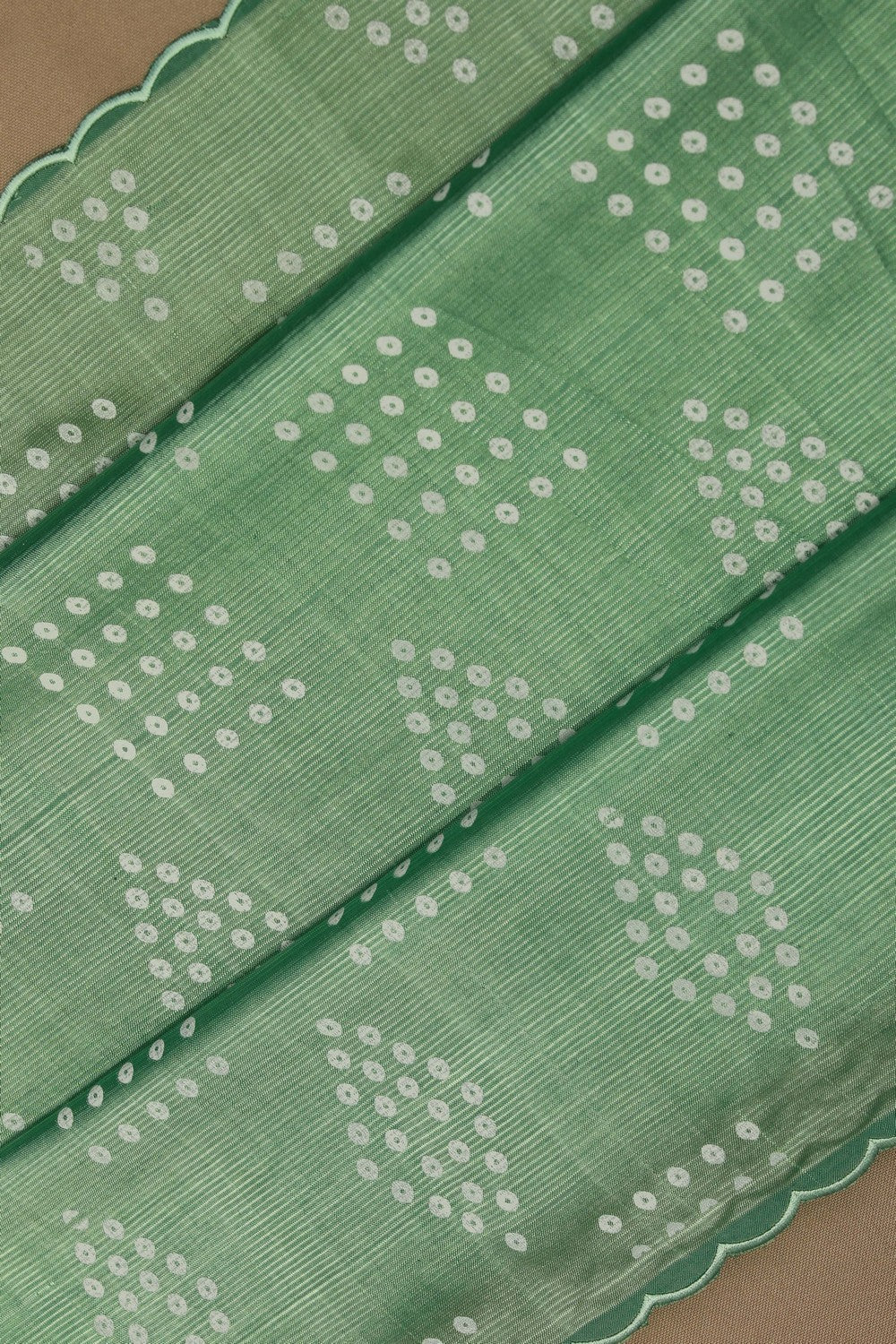 Image of Mangalgiri Silk Green Saree