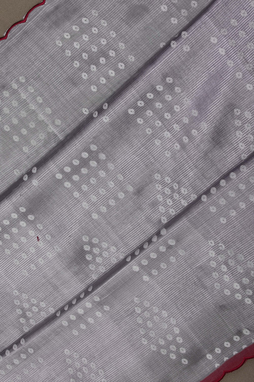 Image of Mangalgiri Silk Grey Saree