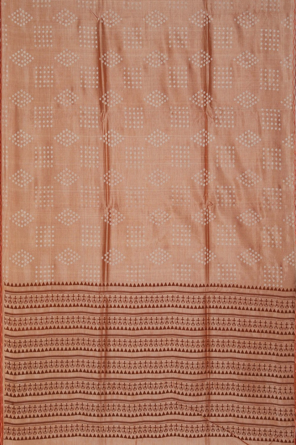 Image of Mangalgiri Silk Beige Saree
