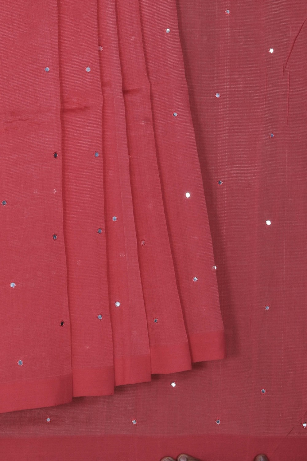 Mangalgiri Silk Coral Pink Saree