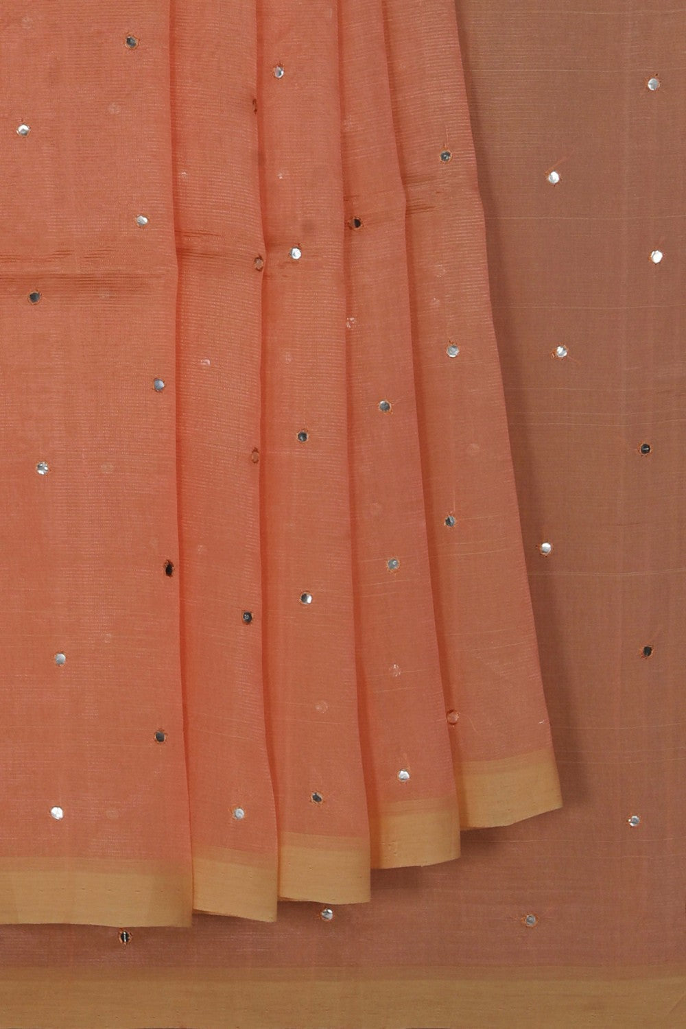 Mangalgiri Silk Peach Saree