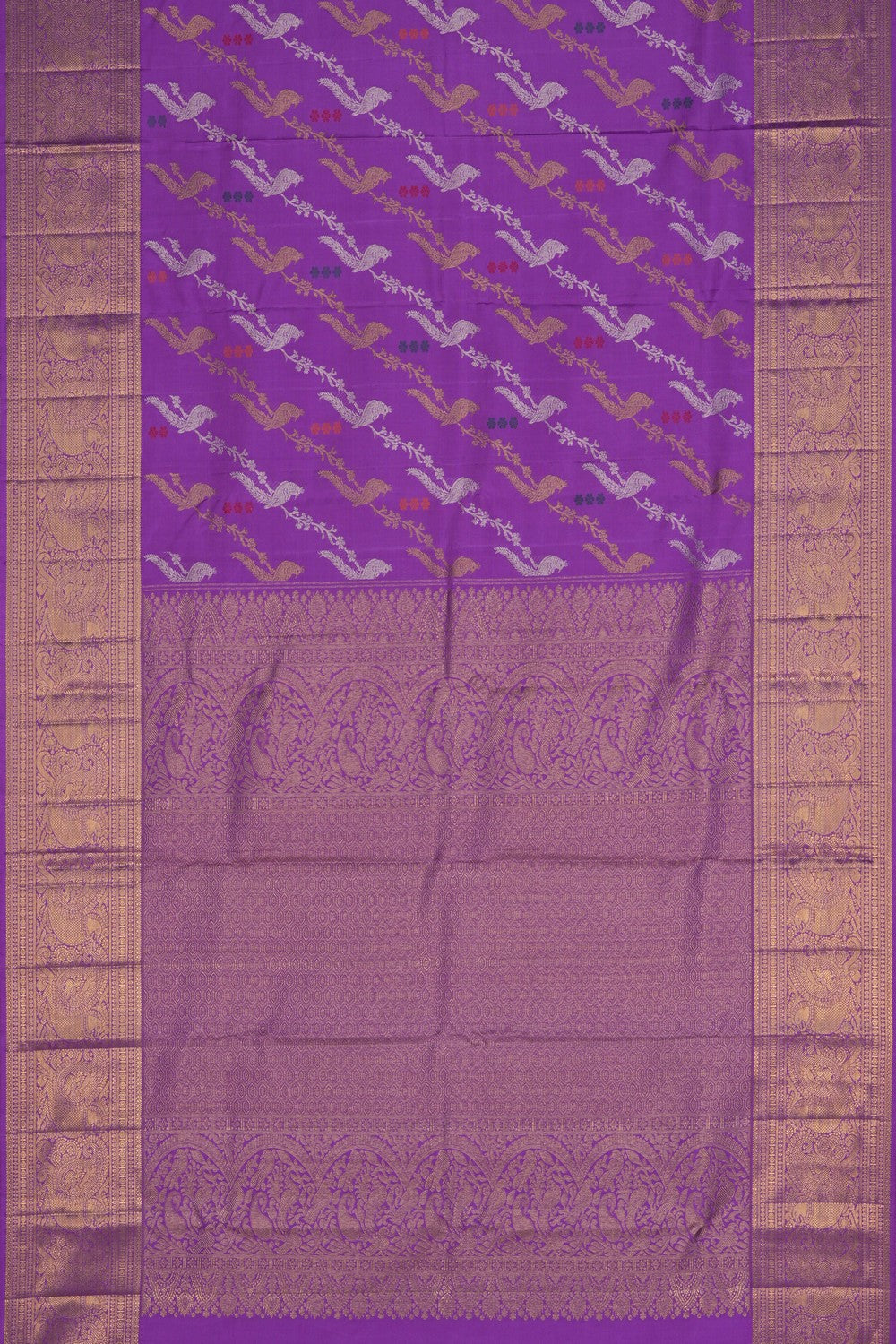 Image of Kanchipattu Brocade Purple Saree