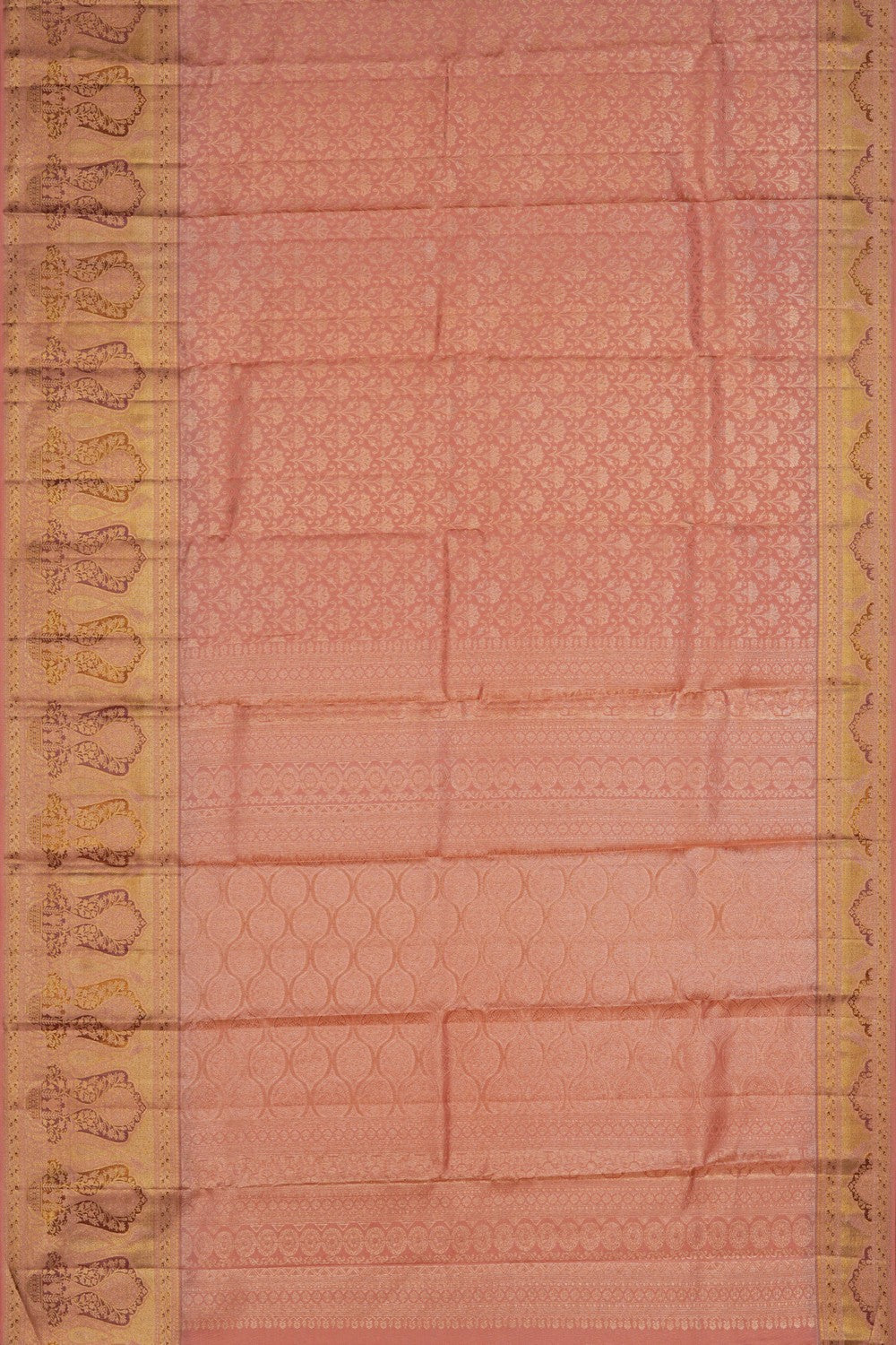Image of Kanchipattu Brocade Peach Saree