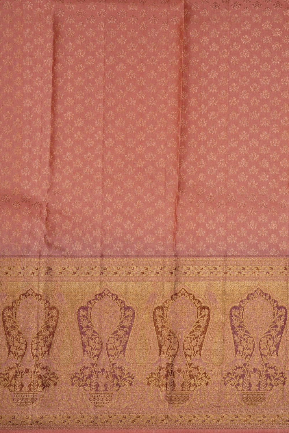 Image of Kanchipattu Brocade Peach Saree