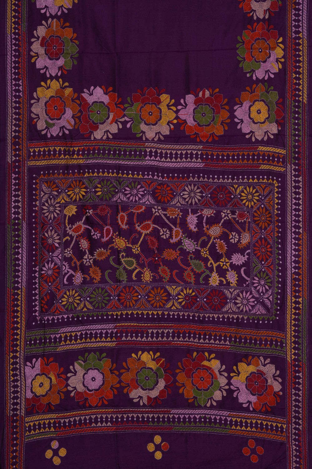 A Tussar Embroidery Saree