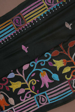 Image of A Tussar Embroidery Saree