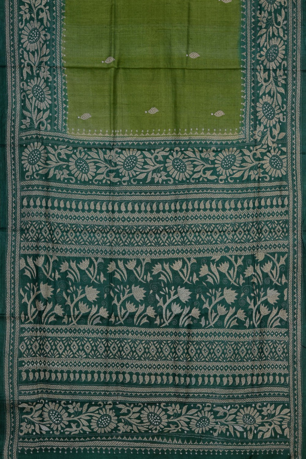 A Tussar Embroidery Saree