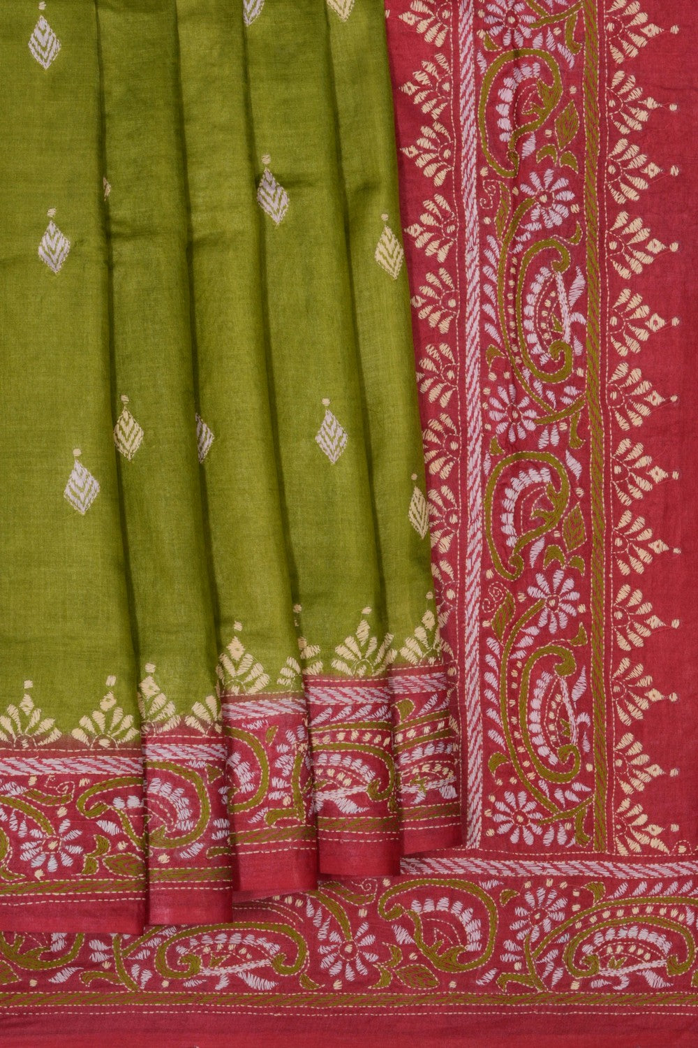A Tussar Embroidery Saree