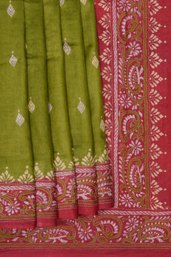 Image of A Tussar Embroidery Saree