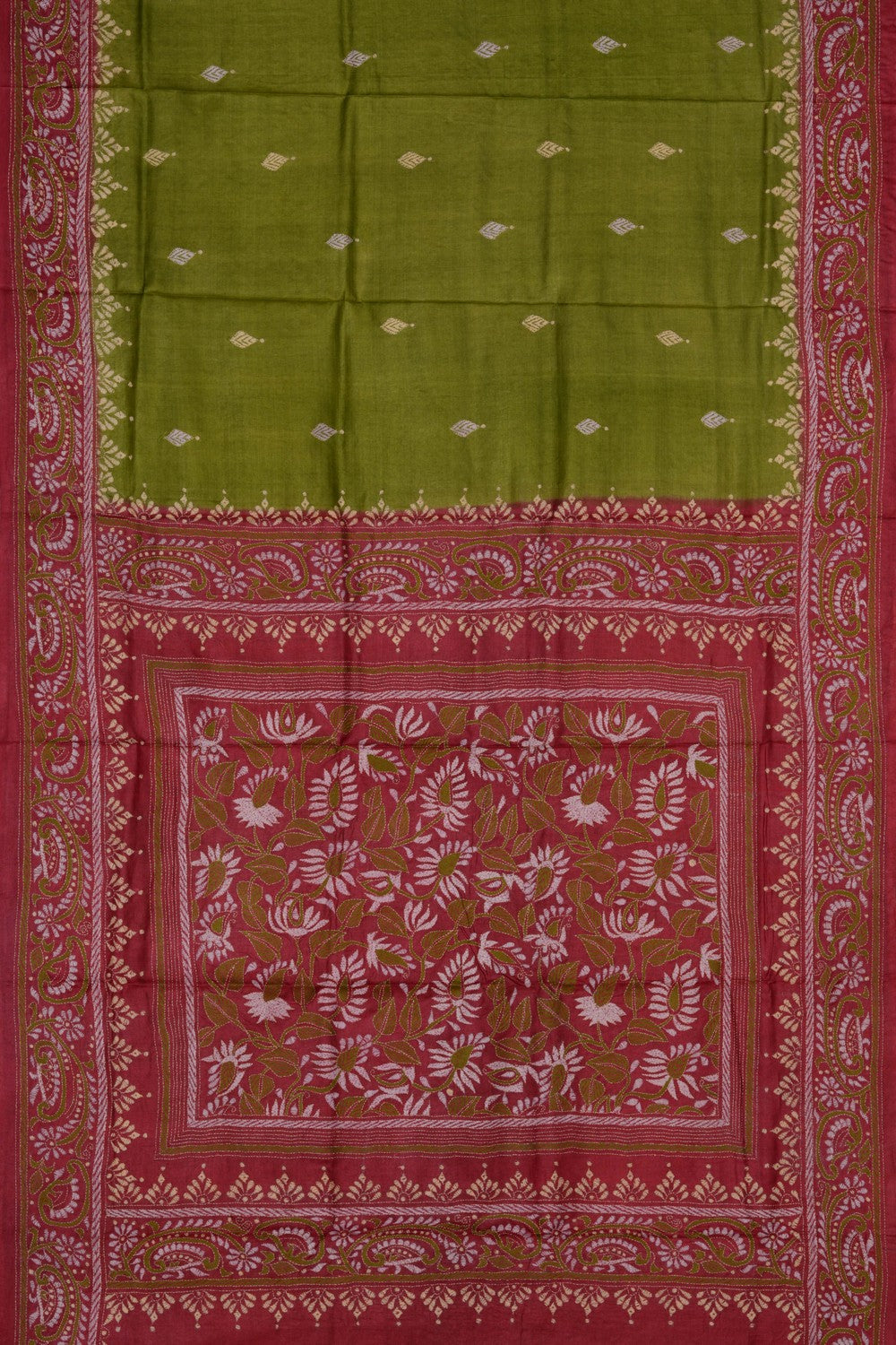 A Tussar Embroidery Saree