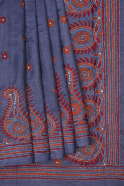 Image of A Tussar Embroidery Saree