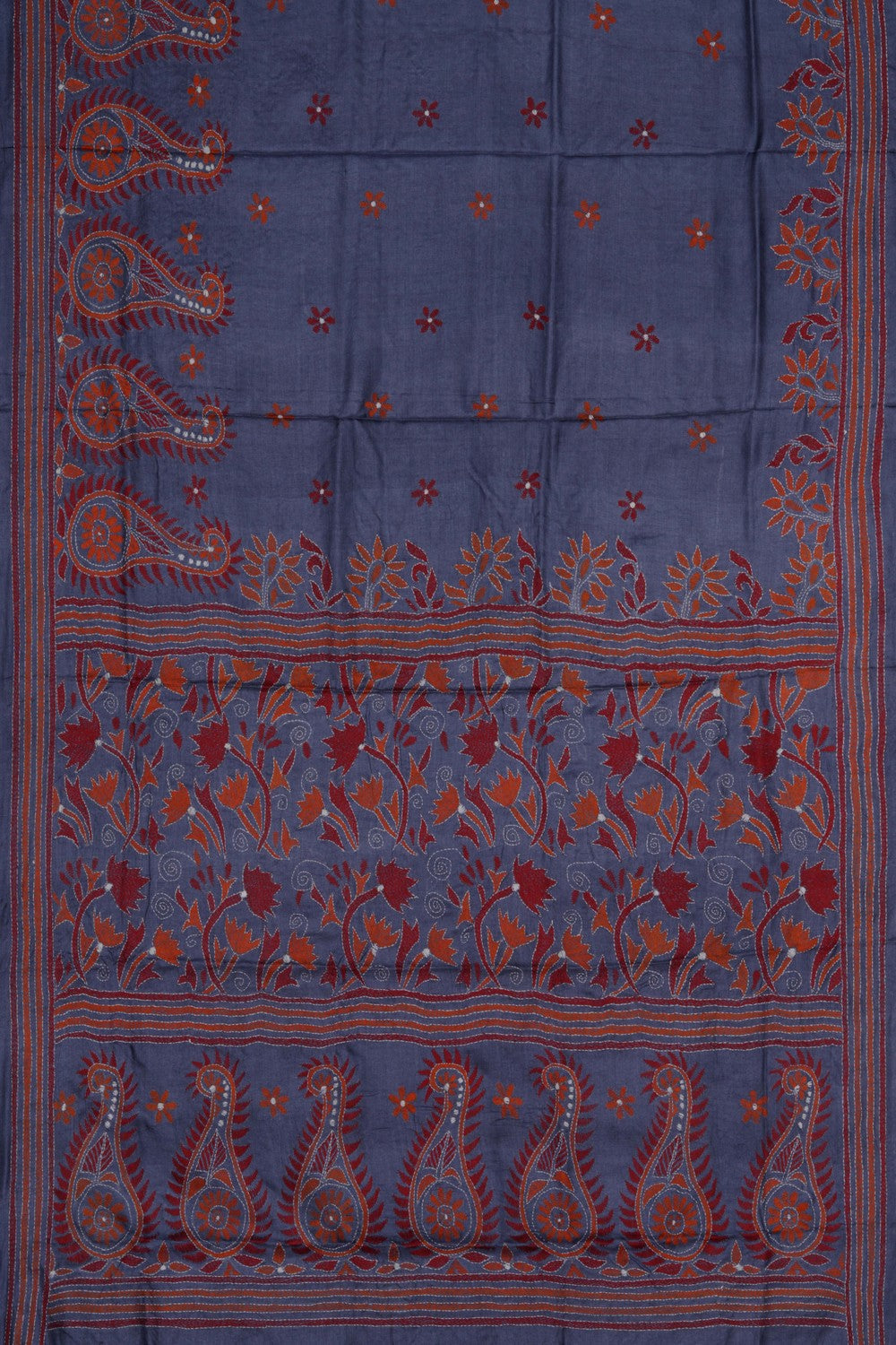 A Tussar Embroidery Saree
