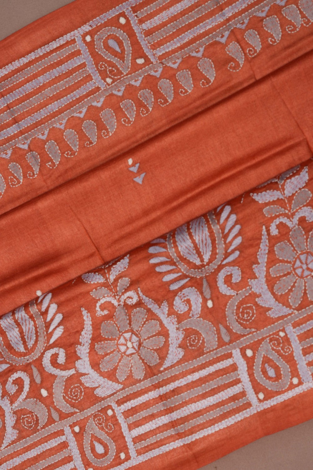 A Tussar Embroidery Saree