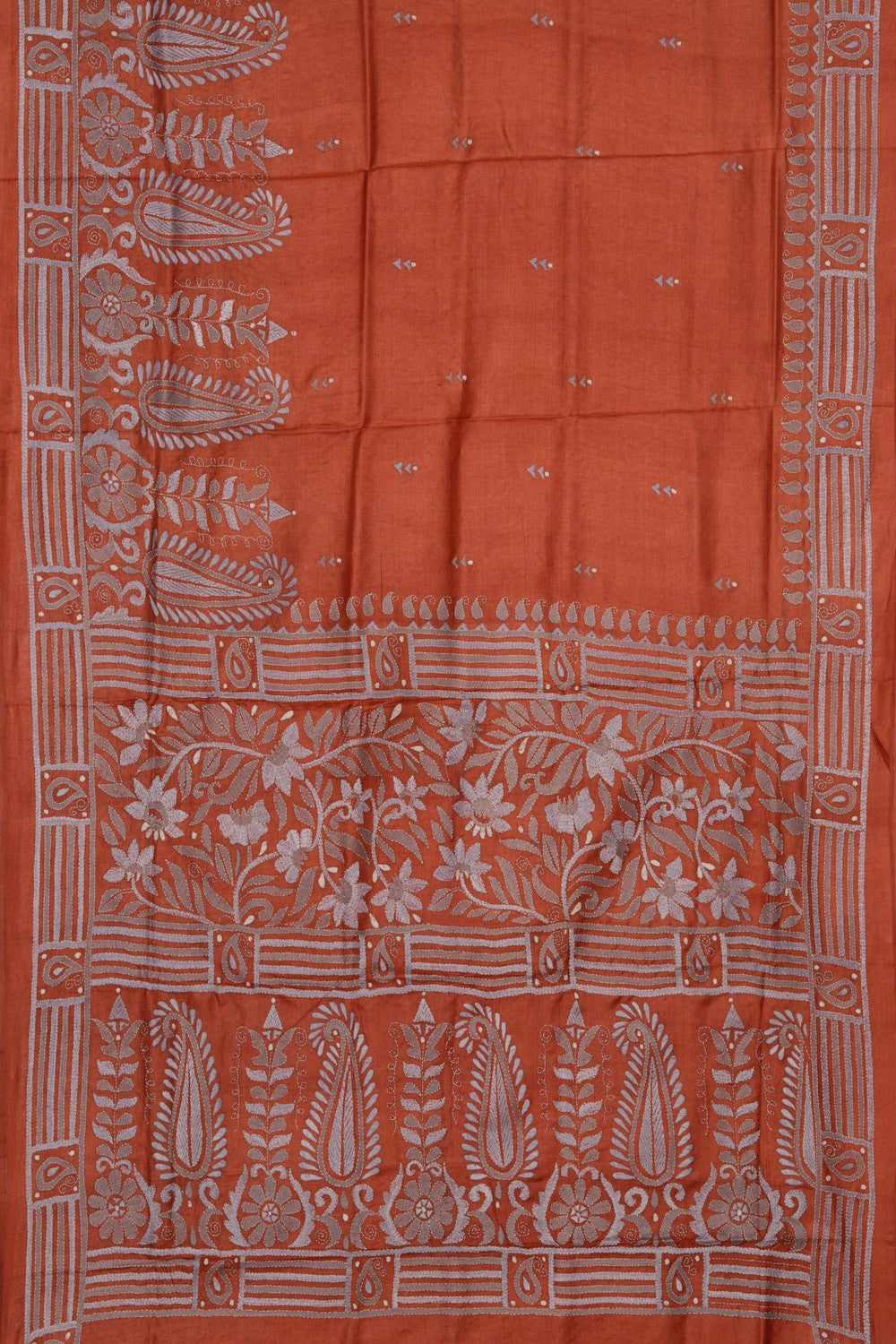 A Tussar Embroidery Saree