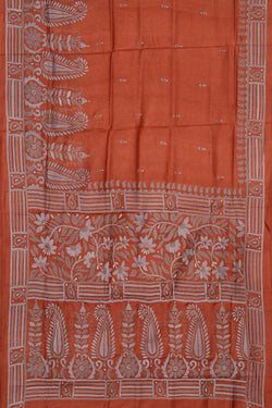 Image of A Tussar Embroidery Saree