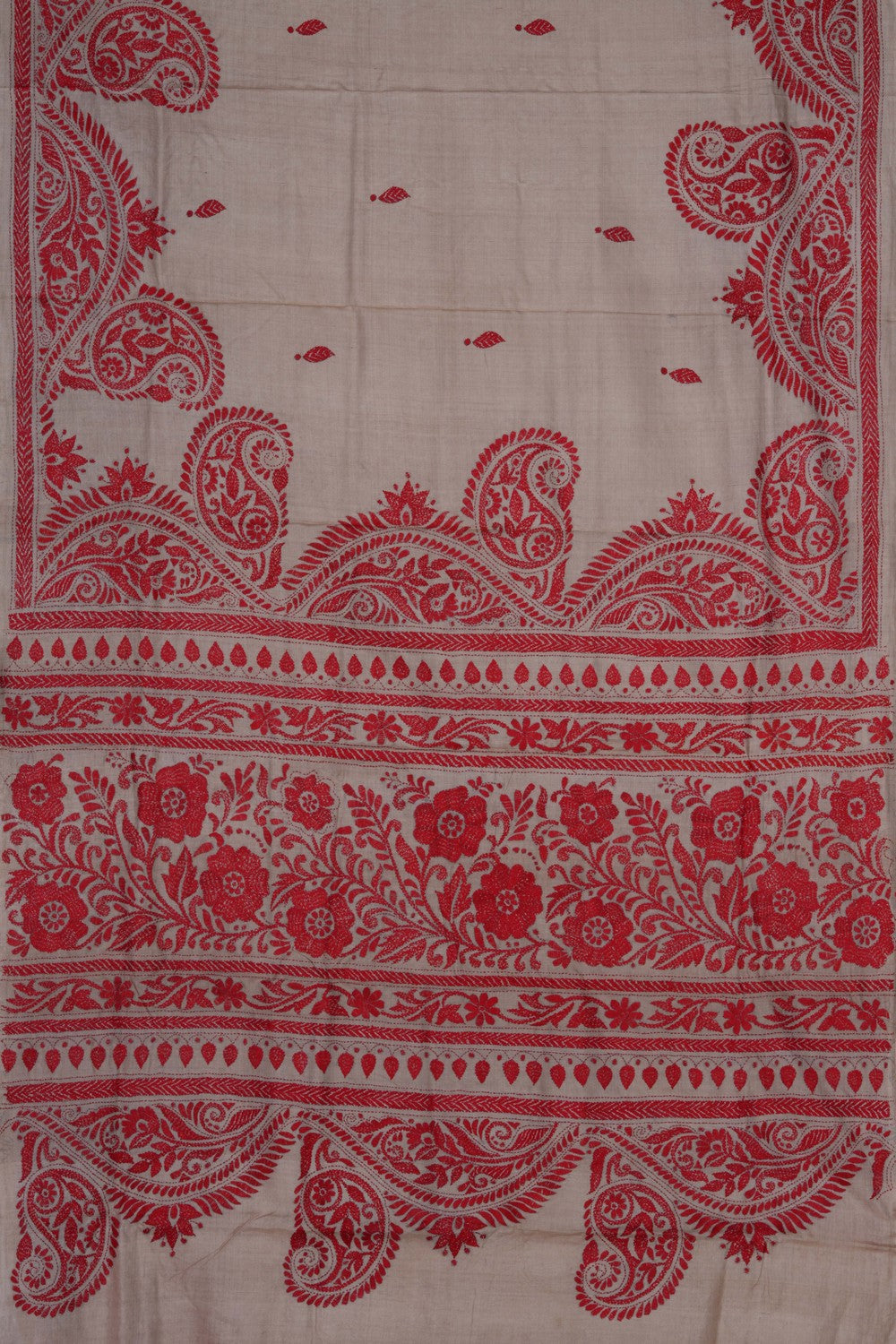 A Tussar Embroidery Saree